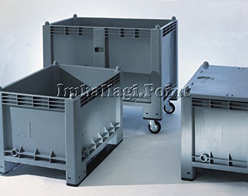 CONTENITORE CARGOPALLET in polietilene MIS EST 120x80x80 CAPACITA 600L sovrappon