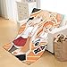 QTRT Himouto!Umaru-Chan/DOMA Umaru Orangé Motif arrière-Plan Couvertures 3D Imprimé Blanket Cartoon Anime Characters Couverture Souple en Peluche Flanelle Quilt Anime Fans Otaku Literie Cadeau