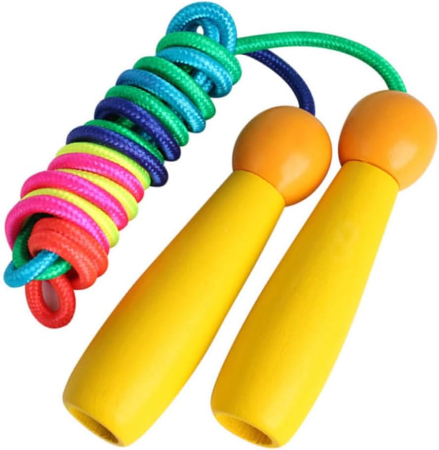 Adjustable Jump Rope with Handles Outdoor Skipping Rope for Adjustable Exercise Tool for Lightweight Portable Random Color