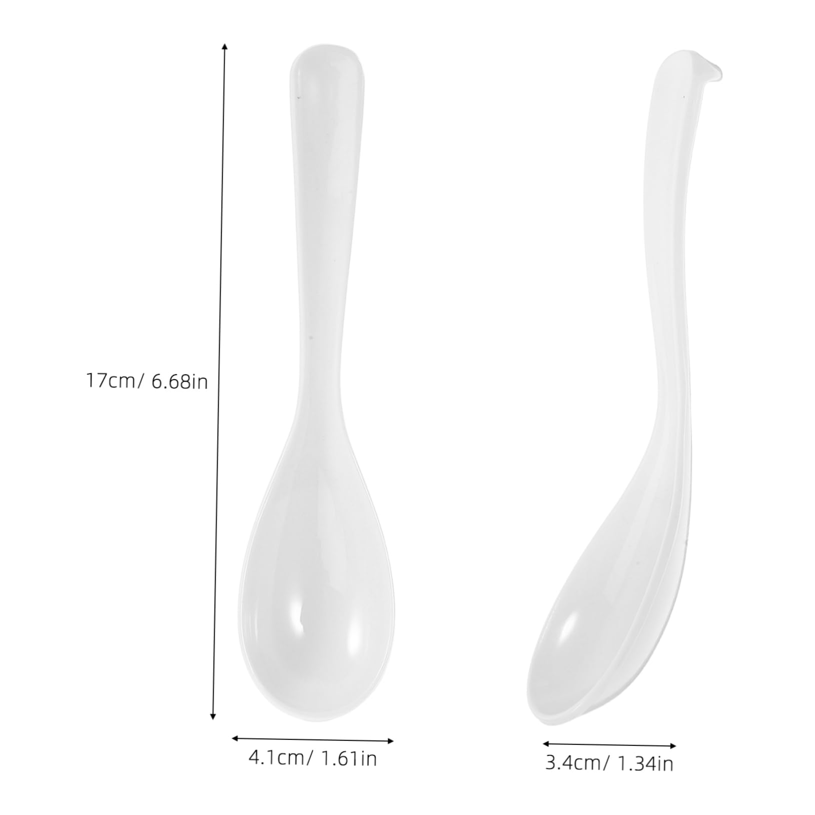 ABOOFAN 4Pcs Plastic Soup Spoons Heat Resistant Serving Spoons for Ramen Dumplings and Soups for Restaurants and Home Dining