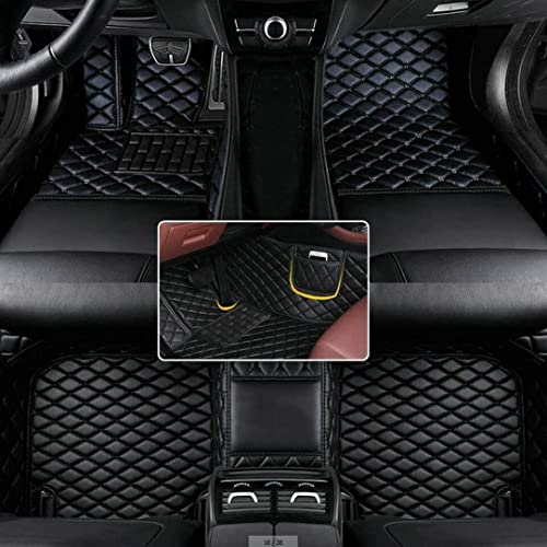 Wptwordcn Custom Personalized Floor Mats for CarsLuxury Full Coverage All Weather Car Floor Mats Anti-Slip Leather Car Mat Set Custom Floor Mats for 99% of Cars, Trucks & SUVs (Color 1)