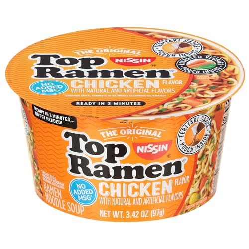 Image of Nissin Top Ramen Bowl Ramen Noodle Soup, Chicken, 3.42 Ounce