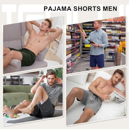 IGOLUMON Mens Pajama Shorts 3-Pack, Soft Bamboo Rayon Mens Sleeping Shorts by IGOLUMON - Image 2