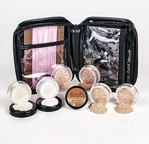 XXL KIT w/COSMETIC CASE (WARM Neutral Shade-Most Popular) Full Size Mineral Makeup Set Bare Face Foundation Powder Full Cover XXL KIT w/COSMETIC CASE (WARM Neutral Shade-Most Popular) Full Size Mineral Makeup Set Bare Face Foundation Powder Full Cover