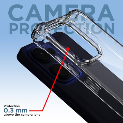Image of Outlouders Back Cover for Oppo Reno 13 5G Clear Transparent PC + TPU Bumper Case with Raised Edges for Shockproof Protection (Transparent)