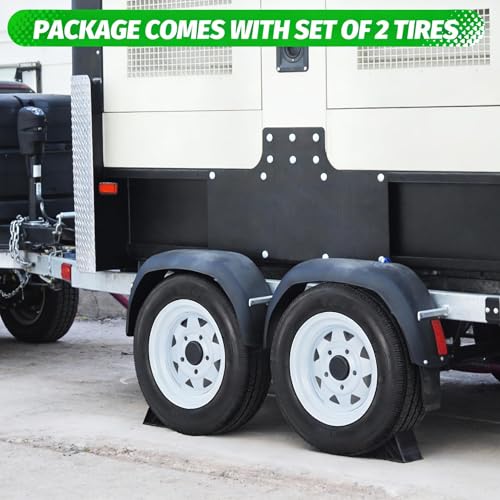 Image of 2 Pack 5.30-12 5.30x12 530-12 5.30-12 Trailer Tires with 12'' Rims, 4 Lug on 4'', Load Range C, 6PR, 4 Lug Tire