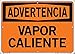 Vestil SI-W-32-C-AL-063-S HOT STEAM/VAPOR CALIENTE Warning Sign, Aluminum, 0.063" Overall Size, 14.5" W x 10.5" H