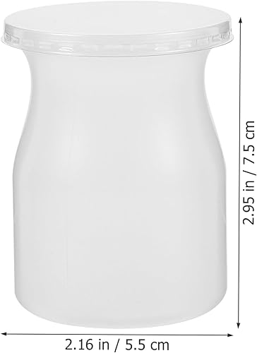 Miniatura 6 de UPKOCH Juego de 20 tarros de vidrio transparente con tapas, recipientes de plástico para yogur, tazas de postre, tarros de pudín, mousse, helado,