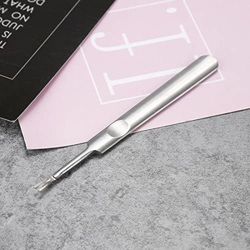 ZAUKY 1 PCS Professional Silver Stainless Steel Finger Cuticle Cleaner Fork Pusher Nail Art Tools Manicure Pedicure Tools Dead Skin Remover Callus Removal Tools for Unisex Adult - Image 4