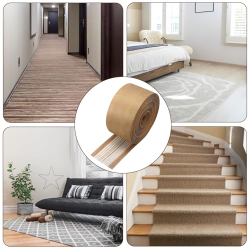 Image of Fasmov Carpet Joining Tape, 4 Inches x 66 ft Carpet Seam Tape, Heat Bond Seaming, Strong Adhesion, DIY Tape for Hardwood Floors, mats, Wall Hanging, Safe