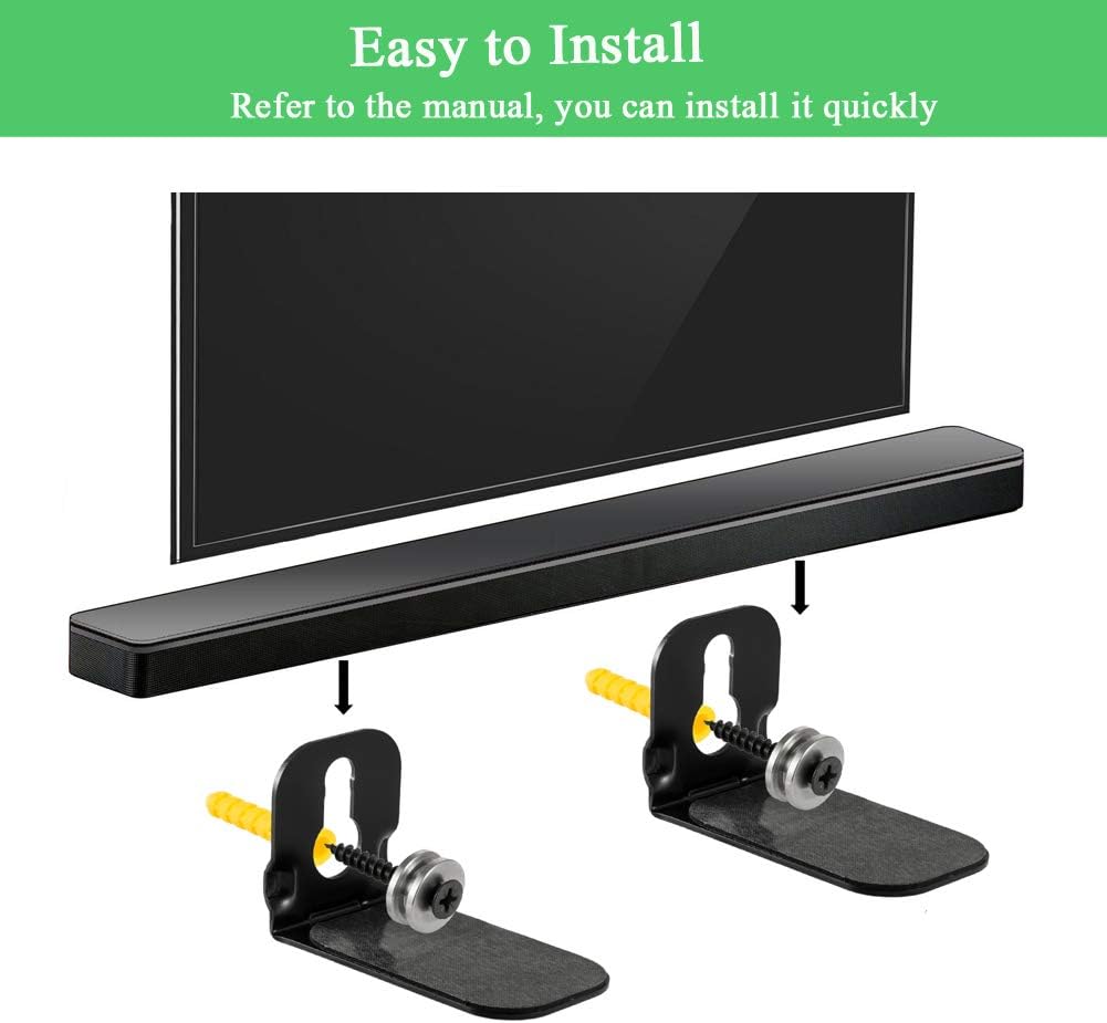 Flash Deals - 80% OFF Universal Sound Bar Mount Bracket Wall Mounting for Samsung, Bose, Sony, LG, JBL, Polk, Vizio, Philips, Klipsch, Sonos Beam, AmazonBasics 2.1 Channel Bluetooth Sound Bar with Hardware Kit Get Special Price Universal Sound Bar Mount Bracket Wall Mounting for Samsung, Bose, Sony, LG, JBL, Polk, Vizio, Philips, Klipsch, Sonos Beam, AmazonBasics 2.1 Channel Bluetooth Sound Bar with Hardware Kit