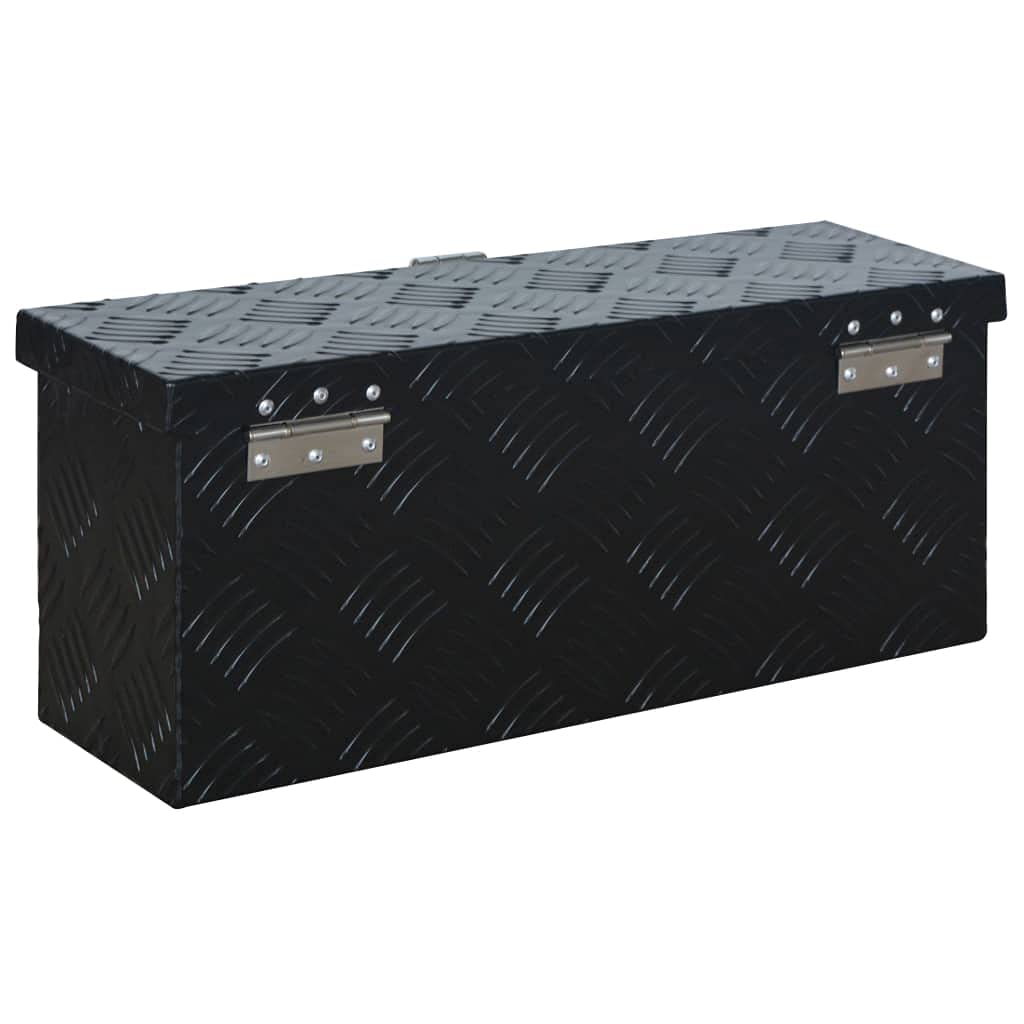 Genérico Caja de Aluminio 485x140x200 mm Negra,Bricolaje,Accesorios de Bricolaje,Organización y Almacenamiento de Herramientas,Cajas de herramientas-144845