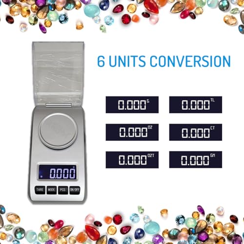 Image of Atom Electronic Pocket Digital Scale 50gms x 0.001gms | Digital Jewellery Scale | Atom A 204 Pocket Scale.