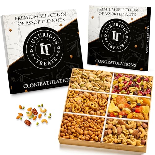 Image of Graduation Health Food Gift Basket | Gifts for Graduate Assorted Fruit and Nut Sampler Gift Set Class of 2026 Congratulations Grad | Gourmet Snacks Nuts for Men Women | Kosher
