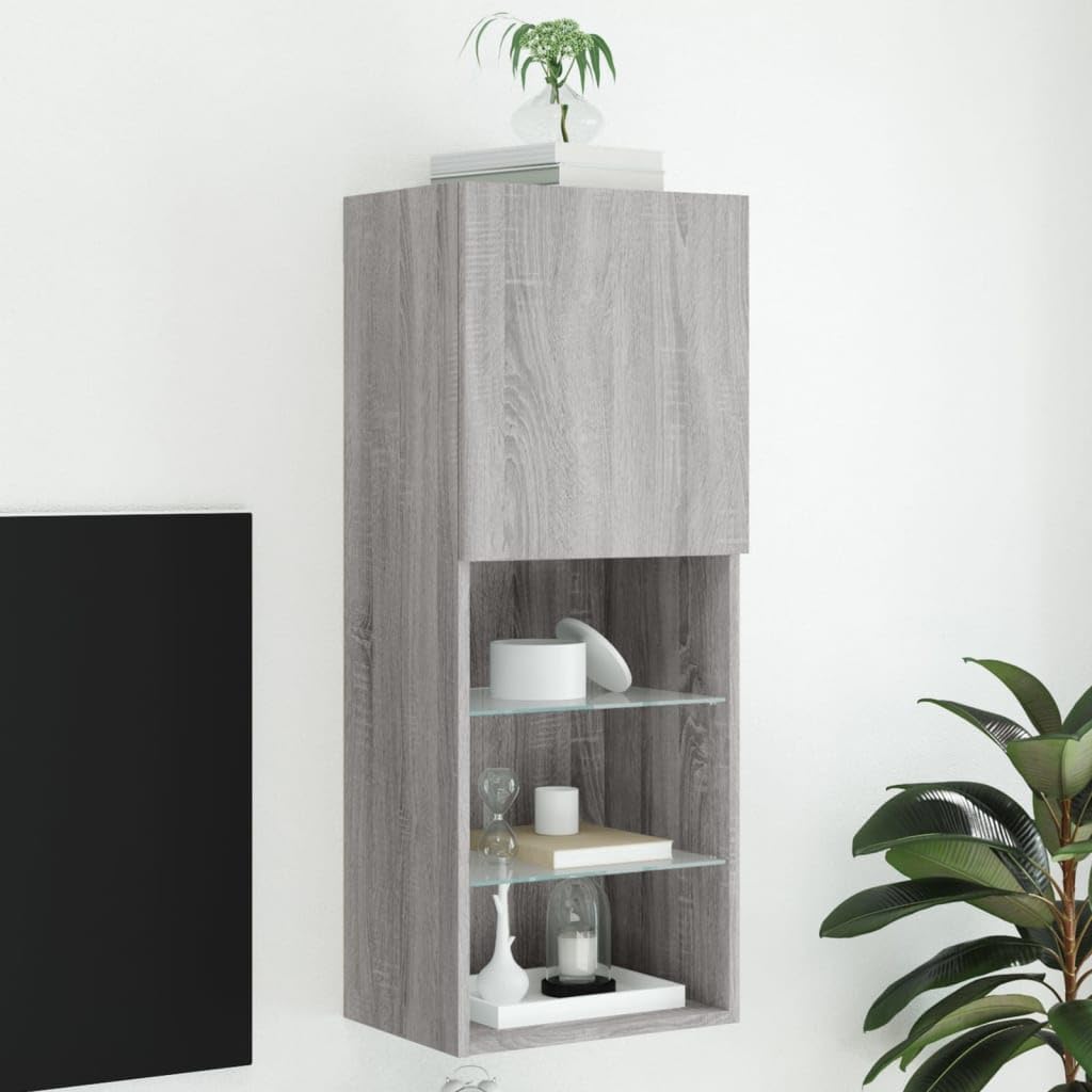 ZEYUAN Mueble para TV con Gris Sonoma 40,5x30x102 cm, Mesa TV, Mueble TV Salon, Mueble Television, Mesa Television, Muebles De Salon, Mesa Salón TV - 837062
