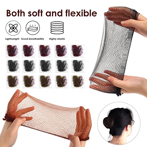 WLLHYF 30 pezzi reti per capelli Invisibile bordo