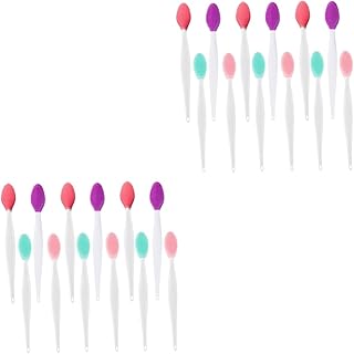Beaupretty 24 Peças Escova Manual De Nariz Escova Labial Esfoliante Labial Escova Esfoliante Labial Escova De Silicone Ferramenta De Esfoliação Labial Nuzzle Silicone Purificador Labial