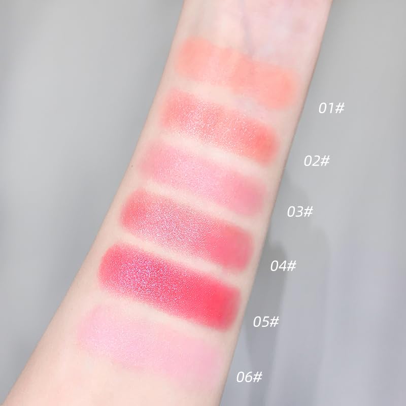 Image of Gege Bear Multi Purpose Powder Blusher Stick | Cream Blush Jelly Texture | Easy Application No Brush Required | Long Lasting Buildable Color Pink Peach | Cute Blush Tint for Cheeks and Lips | Jelly with Glossy Dewy Finish | Portable Face Makeup for Women Girls (01# Never-Setting Orange, 3.8g)
