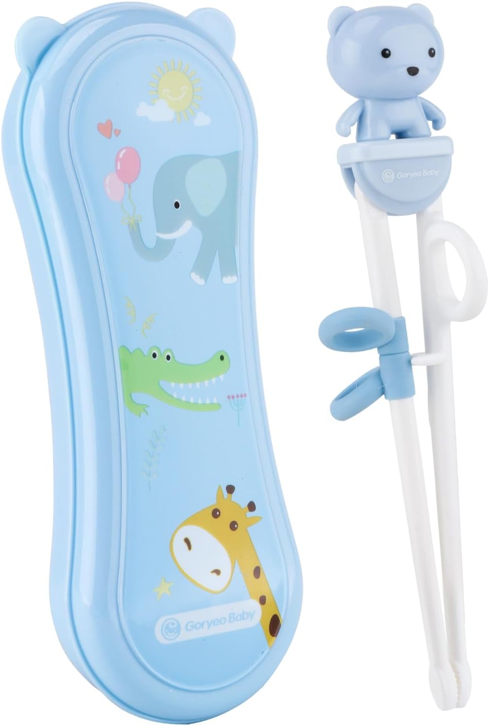 Training Chopsticks for Kids - Kids Chopsticks Use Completely Harmless Material - Anti-dislocation Buckle Design - Includes Portable Box (Blue)