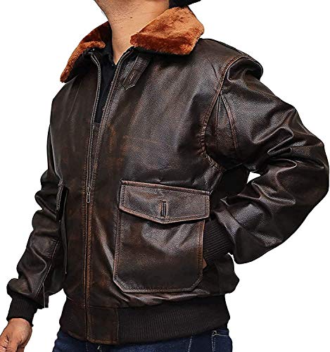 WWII Navy G1 Flight Bomber Real Lambskin Leather Jacket with Warm Quilted Lining for Winters2