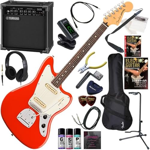 【セット品】FENDER エレキギター初心者入門 メキシコ製ジャガー GA15IIが入ってる20点セット PlayerII Jaguar/CRR(コーラルレッド)