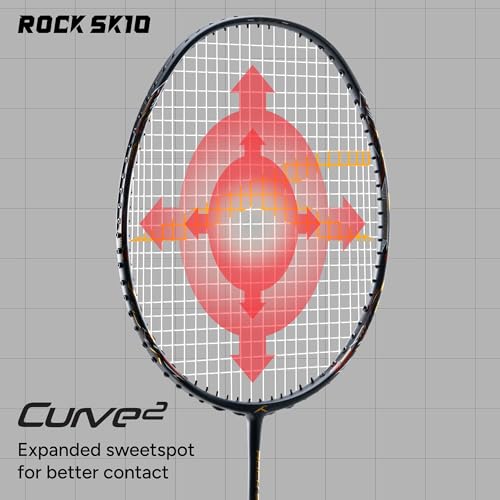 Image of Hundred Rock SK 10 Strung Badminton Racket with Full Cover