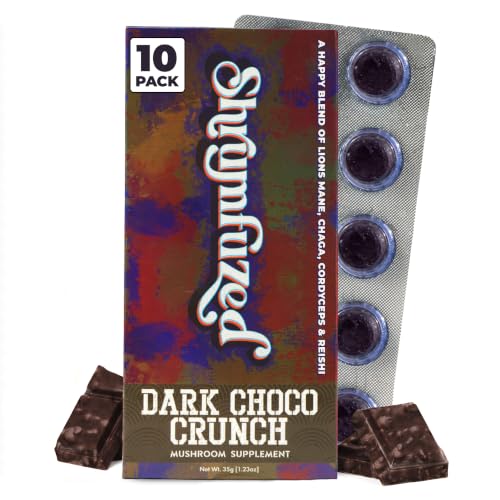 Shrumfuzed Mushroom Chocolate Dark Chocolate Crunch (10 Count)