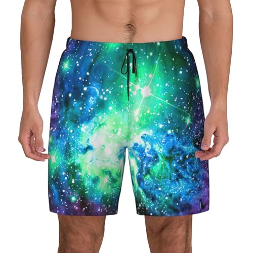 Short de plage homme violet bleu vert avec poches