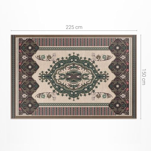 Tapis en vinyle 150x225 cm rectangle à motif géométrie colorée