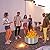 27 Inch Smokeless Fire Pit with Air Switch, Wood Burning Portable Stainless Steel Outdoor Firepit with Removable Stand and Ash Pan,Ideal for Outdoor Camping Backyard Patio Garden Fireplace