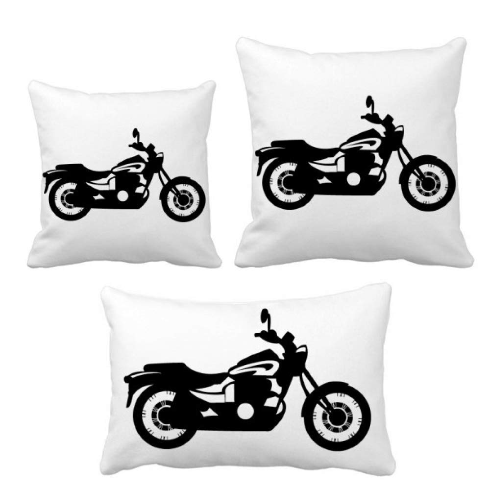 Housse de coussin moto mécanique noire déco maison pour canapé