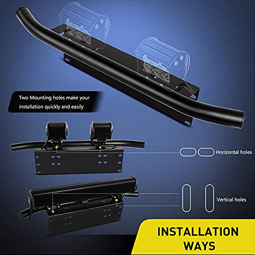 Nilight 20Inch 126W Spot Flood Combo Led Off Road Light Bar With Front License Plate Mounting Bracket And 16Awg Wiring Harness, 2 Years Warranty #TOP3