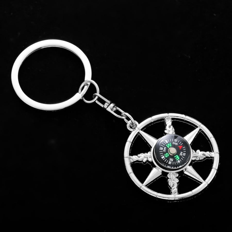 Brújula de metal mini para senderismo y camping miniatura 5