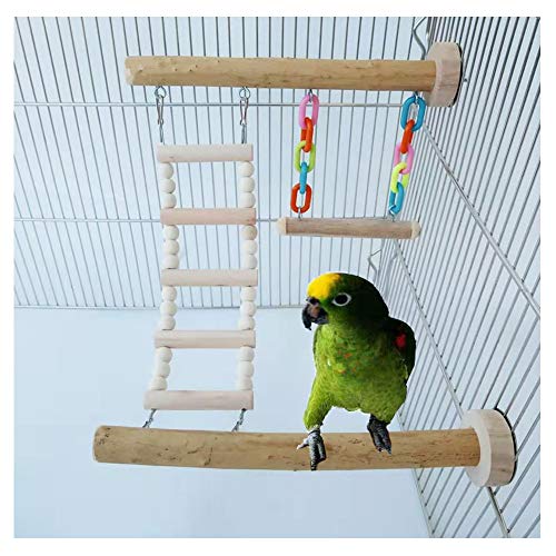 鳥の止まり木 インコ おもちゃ 鳥スタンド 鸚鵡スタンド 鳥かご 原木 ぶらんこ 鳥止まり木 ブラケット 鳥遊び場 鸚鵡おもちゃ 鳥休憩場所 インコ 遊び場 二層 バード アスレチック 玩具 スタンド 止まり木 はしご 食器 水器 鳥 巣