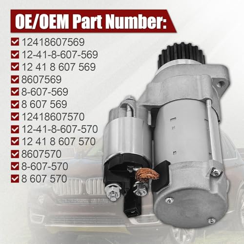 Starter compatible con BMW X5 xDrive40e F15 2.0L 2016-2018 marca Raodelupe modelo 12418607569, 12418607570, 8607569 miniatura 3