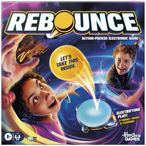 Rebounce Game | Indoor and Outdoor Electronic Action Game for Kids, Teens, and Adults | Ages 8+ | 2 to 6 Players | 10 Mins. | Family Travel Games (English Version) by Hasbro Gaming - Used condition - CA$22.55