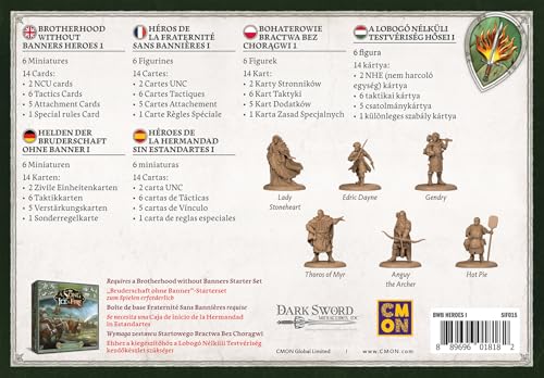 CMON, A Song of Ice & Fire, Brotherhood Heroes I (Heroes of the Brotherhood without Banner I), Expansion, Tabletop, 2 Players - Image 4