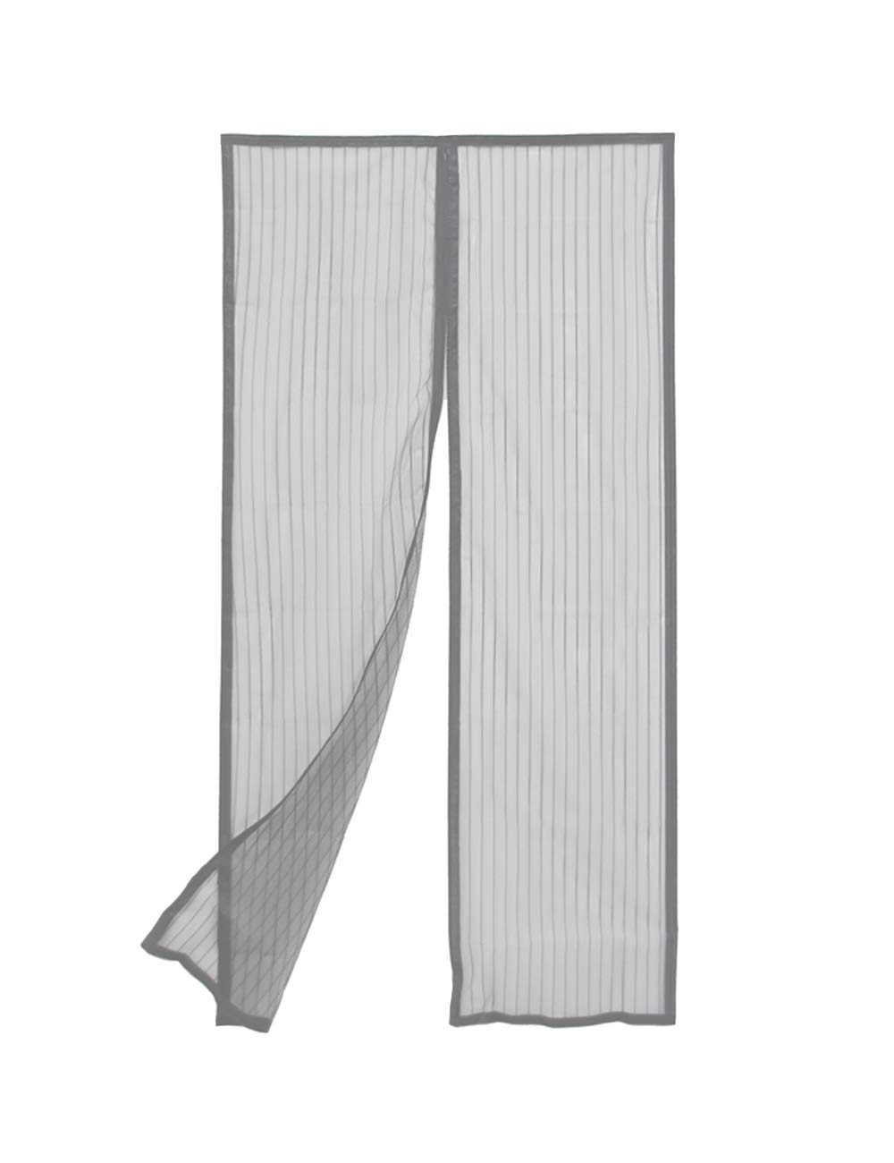 KTJEntrance Curtain, Magnetic Screen Door, Screen Door, Door Curtain, Noren, Mosquito Net, Insect Repellent, Eco Friendly, Energy Saving, Easy Installation, Door/Veranda/Entryway/Door (Gray) 35.8 x