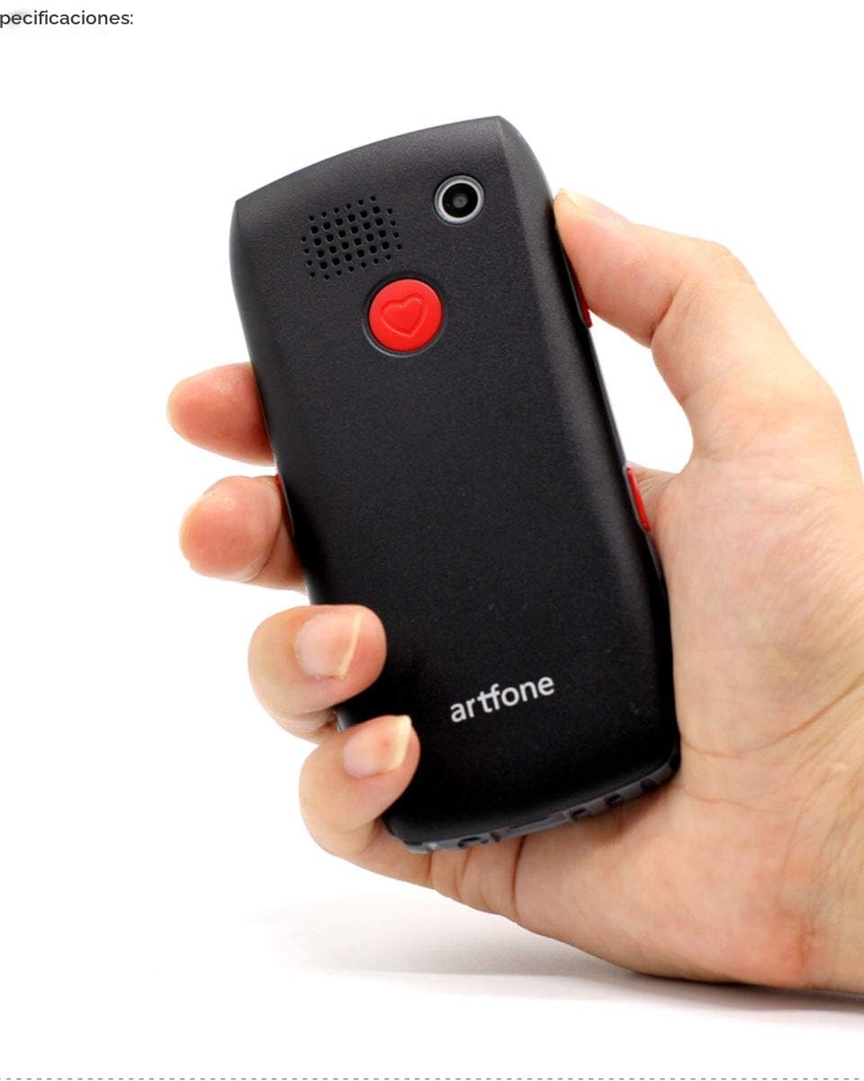 artfone C1 - Teléfono móvil para Personas Mayores, Botones Grandes, Volumen Alto, botón SOS, Negro