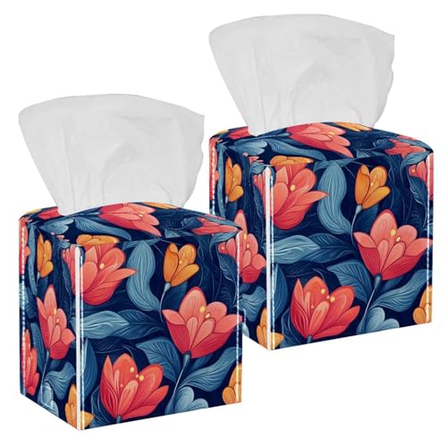 Boîte à mouchoirs en cuir pour masquer les emballages jetables sur votre table de maison