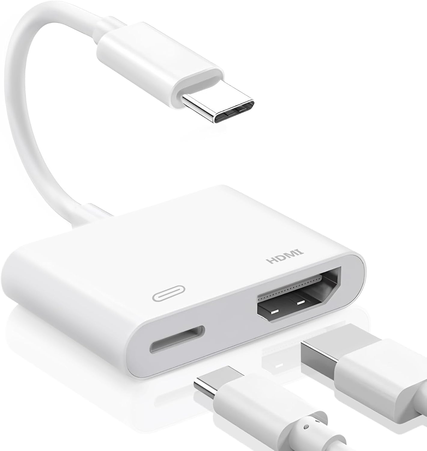 USB-C HDMI変換アダプター ホワイト Amazon.co.jp: USB Type-C HDMI 変換アダプター 2in1 充電しながら映像