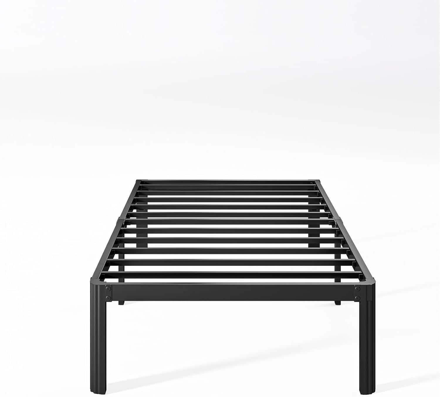 14 Inch High Twin XL Bed Frames Metal, Twin XL Bed Frame No Box Spring Needed with Round Edge, Easy Assembly, Heavy Duty, Black Twin XL 14 Inch