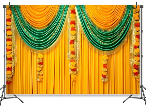 Pooja Backdrop Decoración Fotografía 7x5 ft miniatura 2