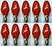 CEC Industries #7C7 CR 120V (Red) Bulbs, 120 V, 7 W, E12 Base, C-7 shape (Box of 10)