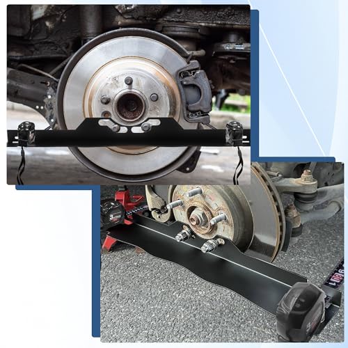 Image of chuangzhi Heavy Duty Wheel Alignment Tool Plates with 2 Tape Measures - Upgraded Stainless Steel Toe Alignment Kit with Anti-Slip Slots & Hanging Holes for Cars, Trucks, SUVs