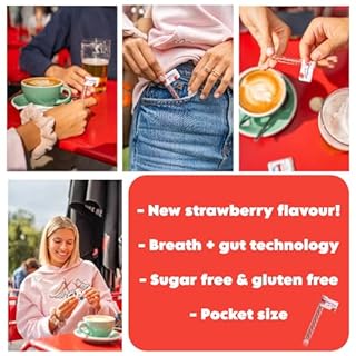 Papermints Papermmints Strawberry Cool Caps Breath Refreshers 3 x 5g Tubes of 18 Capsules