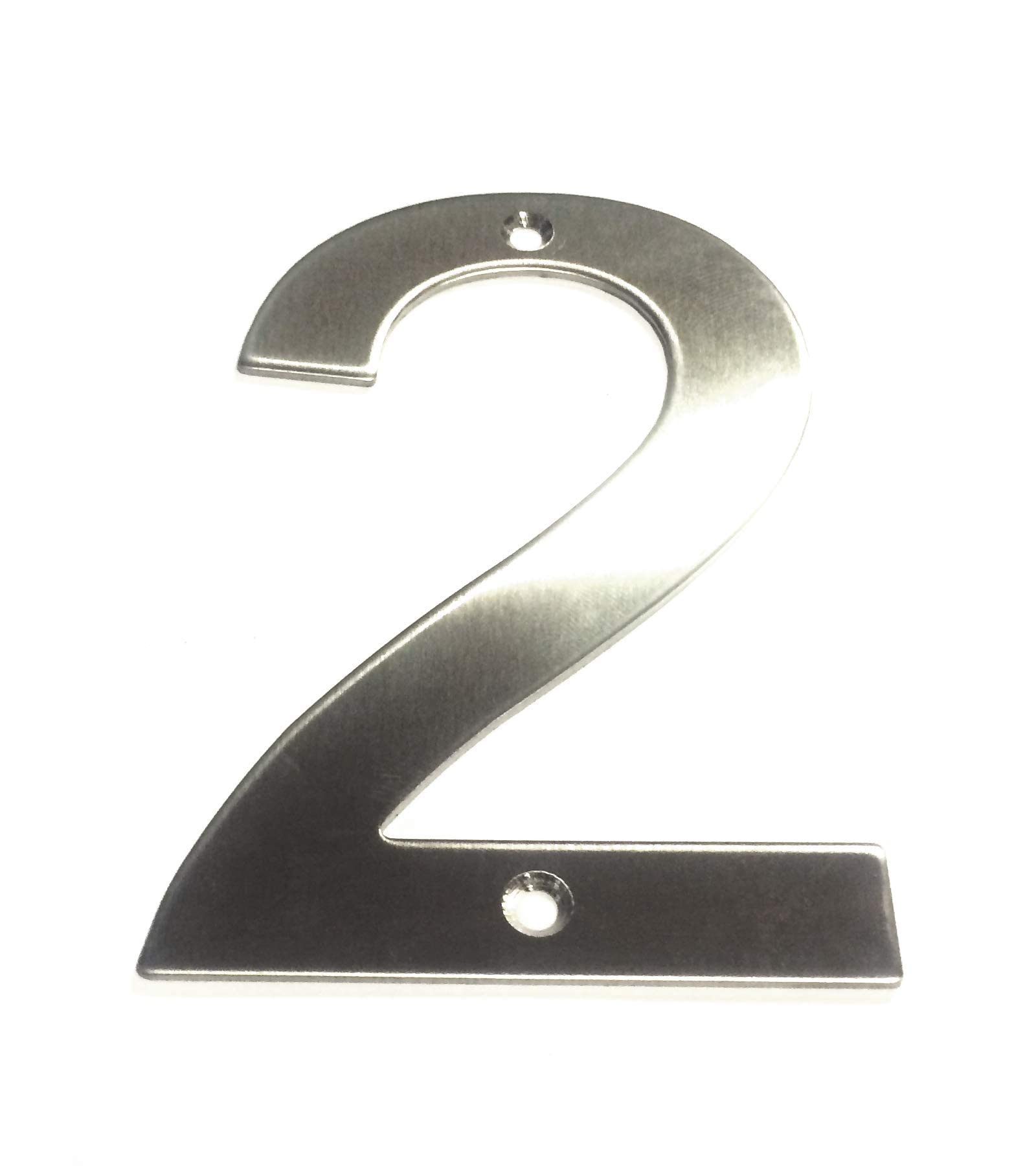 Brushed Stainless Steel House Numbers Screw on All Numbers 10cm Tall - 1 to 9999#(None)~(None)~2