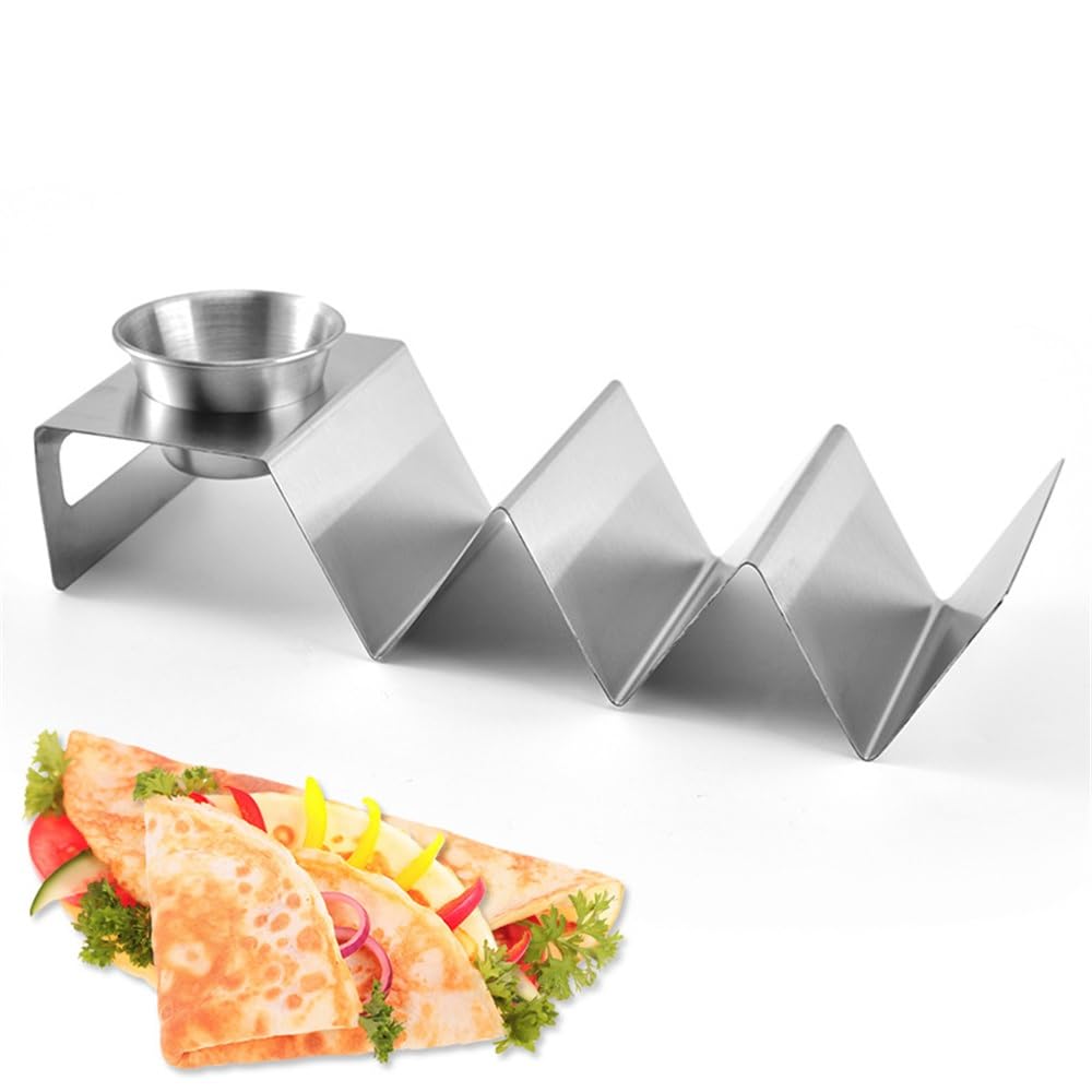Porta Tacos Soporte Creativo for panqueques y Tacos de Acero Inoxidable Tacos Adecuados