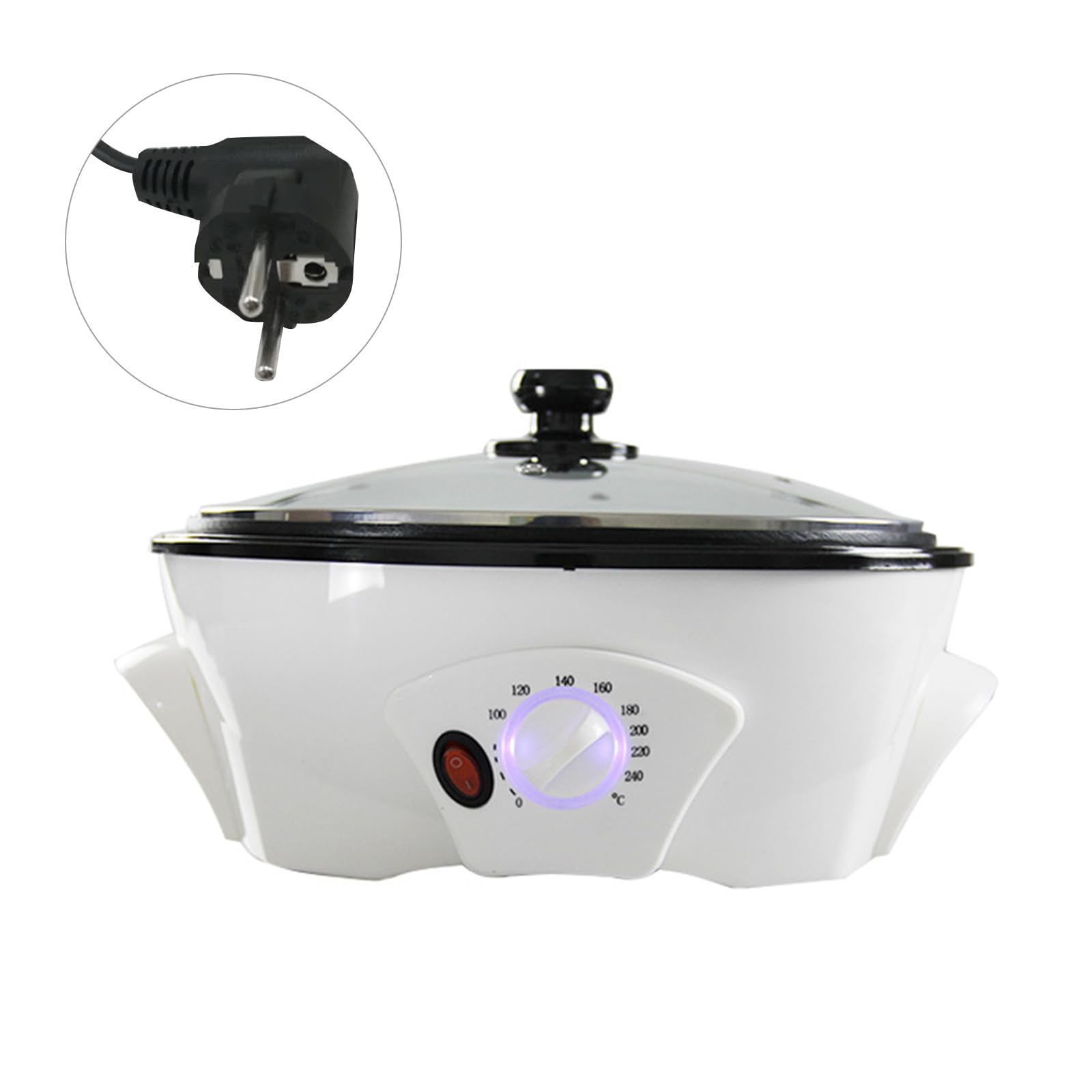 Torréfacteur de café électrique pour la maison, 1200 W, multifonction, réglage de la température, 0-240 °C, pour la cuisson des grains de café