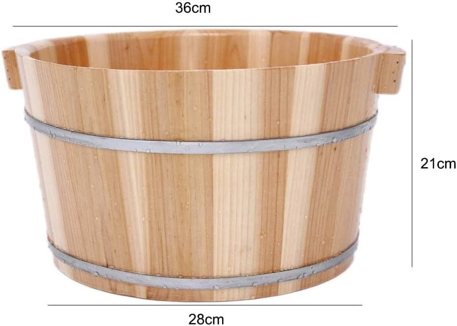 Miniatura 3 de Katzowen Barril de baño de pies, Masaje magnético bañera de pie de madera, Masajeador de baño de spa de pies para el hogar